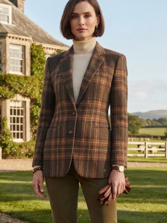 Lauren Ralph Lauren Jackets & Blazers - Lauren Ralph Lauren Heritage Plaid Wool Blazer Tailored Equestrian Jacket